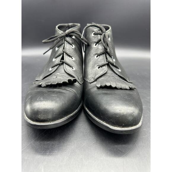Ariat Angle Booties Women 8.5M ATS Lacer Kiltie Rockabilly Rodeo ATS Western - Picture 2 of 13